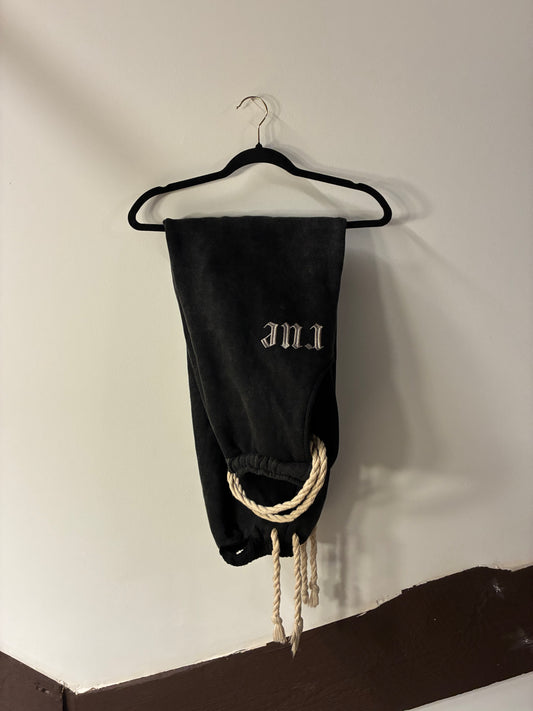 Rue Acid Washed Sweats Black